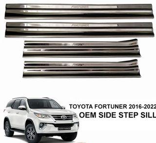 ELECTROVOX Toyota Fortuner 2016 to 2022 OEM Side Stepsill / Step sill Stainless VERSION 1