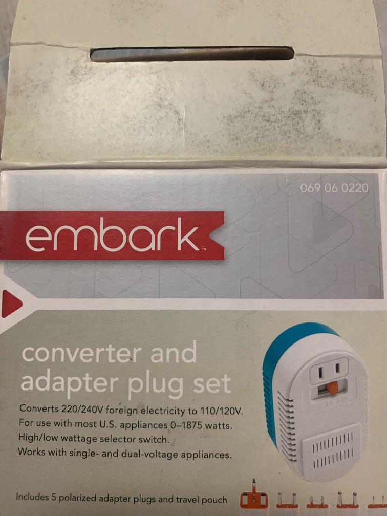 Embark converter and adapter plug set, TV & Home Appliances, Electrical