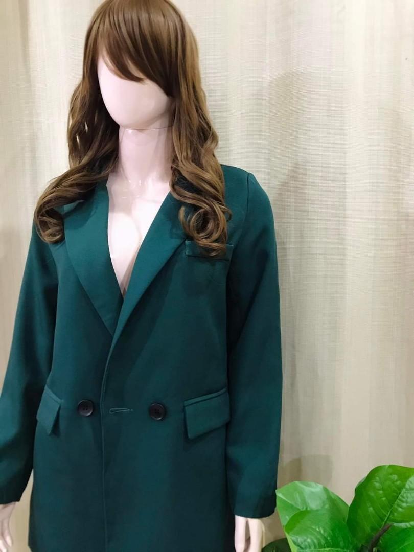 EMERALD GREEN BLAZER, Women's Fashion, Coats, Jackets and Outerwear on
