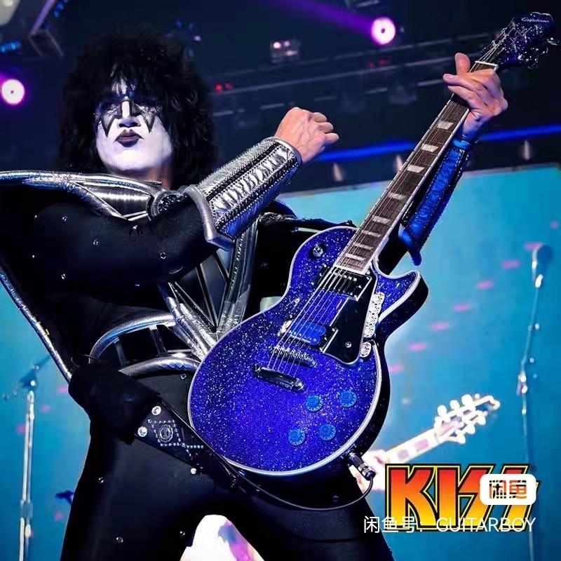 Limited edition Epiphone Tommy Thayer "Electric Blue" Les Paul electric ...