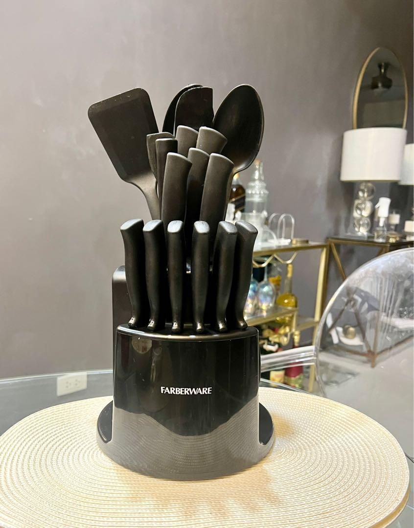 Farberware Spin and Store Rotating Carousel Cutlery and Tool Set in ...