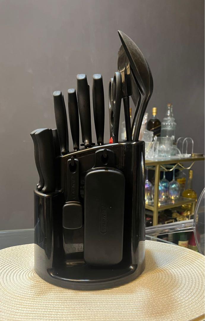 Farberware Spin and Store Rotating Carousel Cutlery and Tool Set in