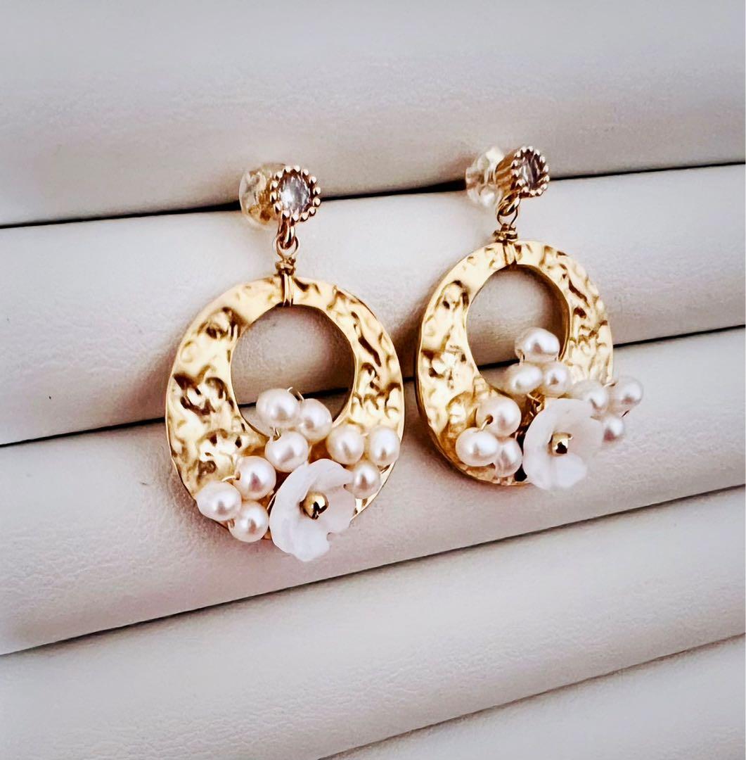 Fashion Natural Freshwater Pearl Earring Baby Pearl and Seashell