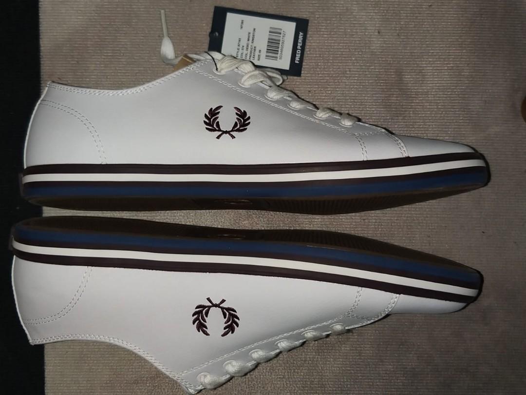 Fred perry kingston white leather online