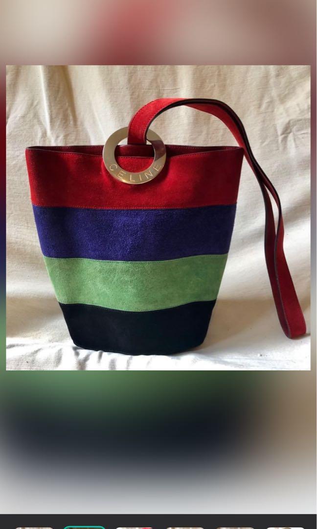 Celine bucket bag green new arrivals
