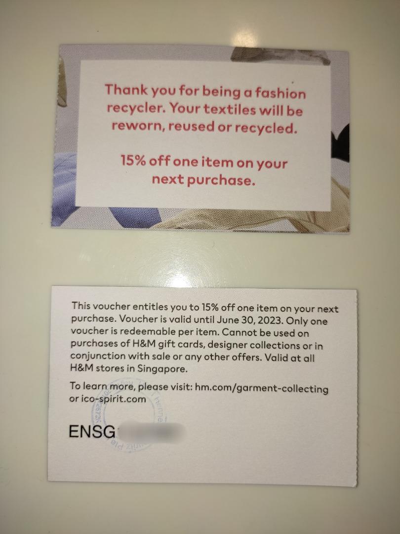H&m charity voucher clearance