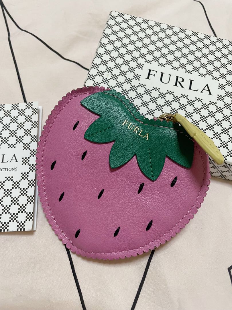 Furla Small Coin Pouch Purse Cute Strawberry Design
