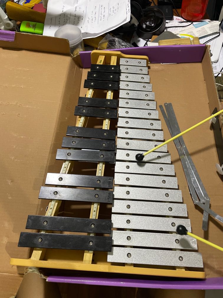 Glockenspiel 1.5 octaves 30 notes xylophone tuned percussion chromatic