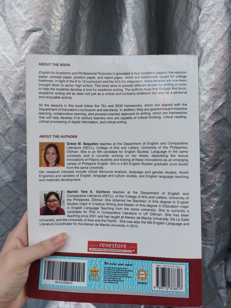 Grade 11 English for Academic and Professional Purposes Textbook ...