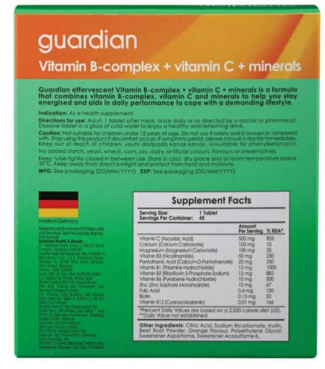 Guardian Vitamin + Vitamin C + Minerals, Health & Nutrition