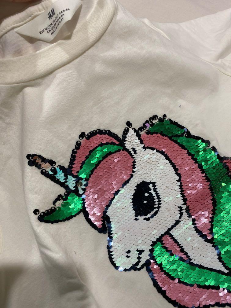 Reversible Shirt Glitter Shirt H&m Unicorns Are Real Shirt