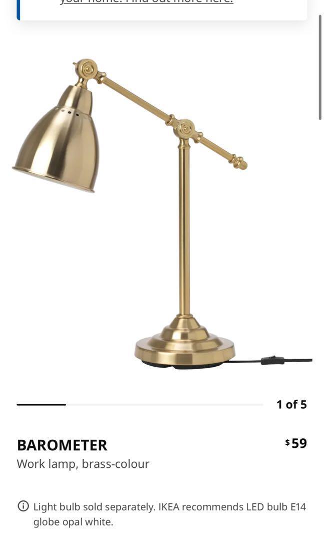 IKEA Table Lamp BAROMETER Furniture Home Living Lighting