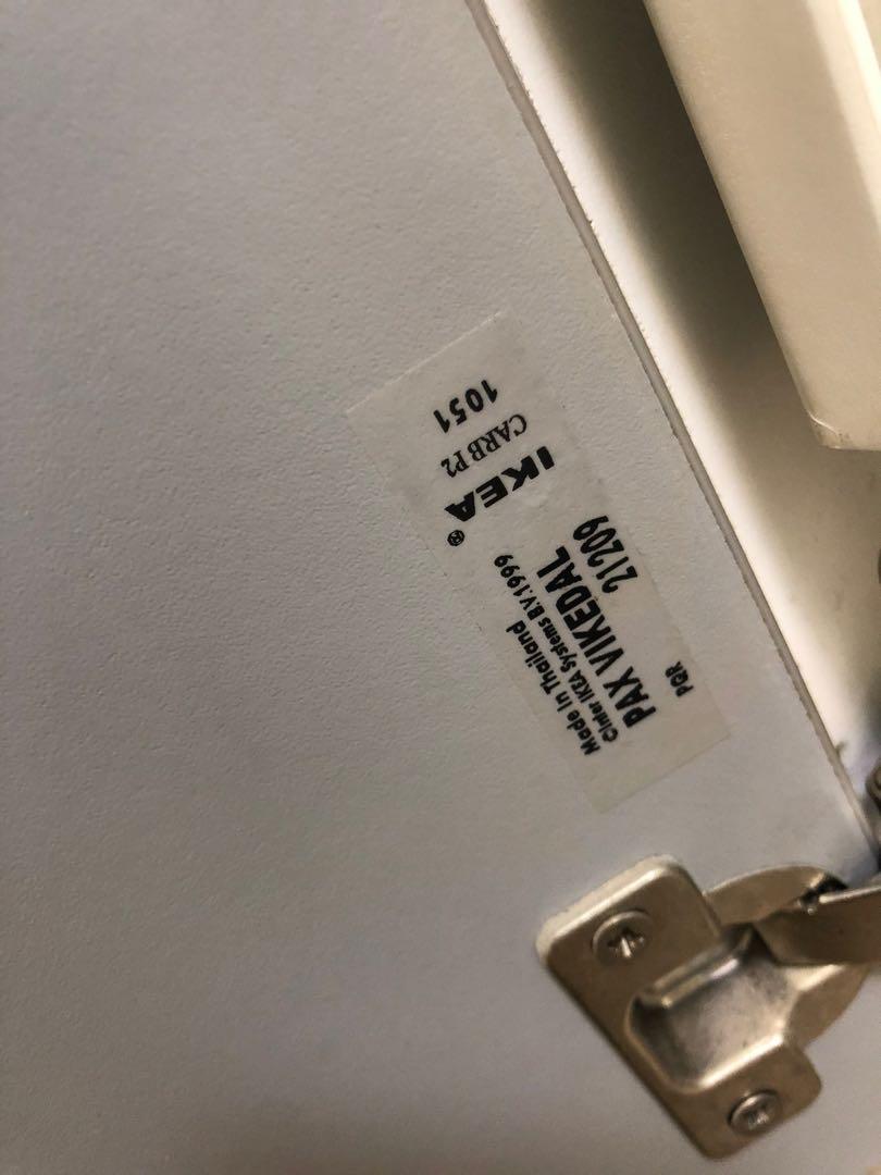 Ikea white wardrobe with mirror glass Pax Vikedal Furniture