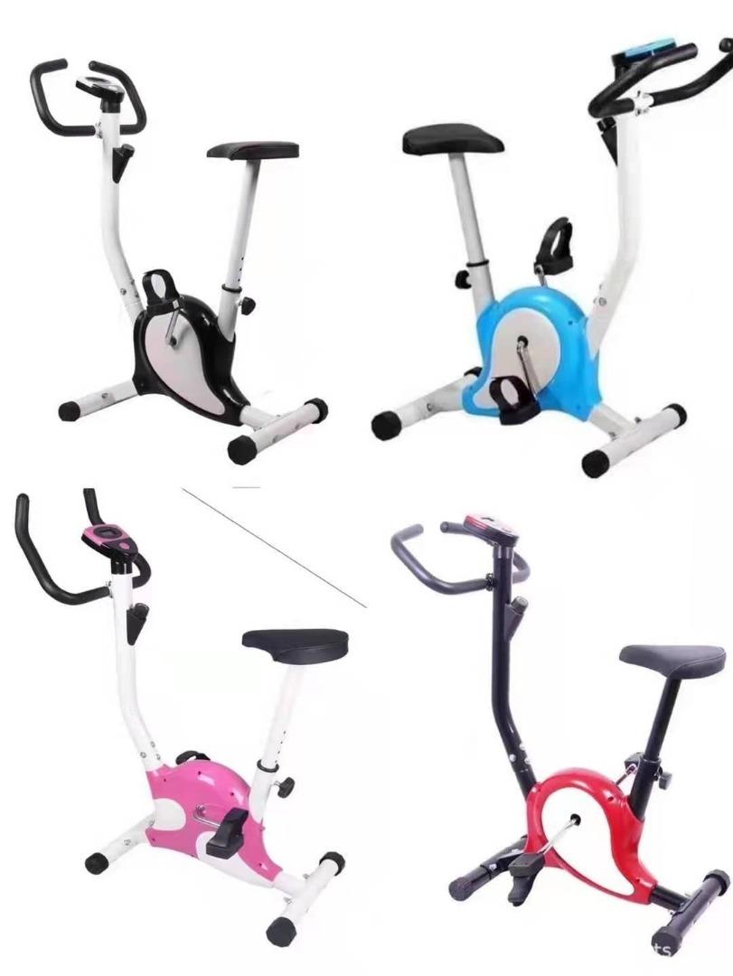 Indoor Cycle Exercise Stationary Bike with LCD Monitor Cardio Fitness Gym Cycling Machine