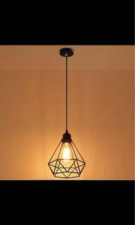 Industrial Wrought Iron Hanging Lamp set (without a bulb)