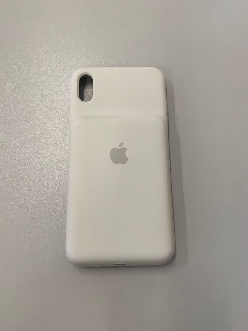 iPhone XS Max Smart Battery Case white 官方原廠 聰穎電池護殼 電池殼, 手提電話, 電話及其他裝置配件