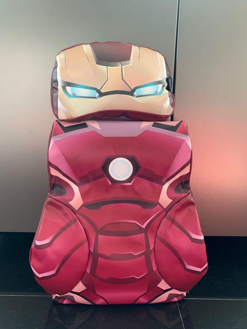 Iron Man back and head rest for chair / car seat, Furniture & Home Living,  Furniture, Chairs on Carousell