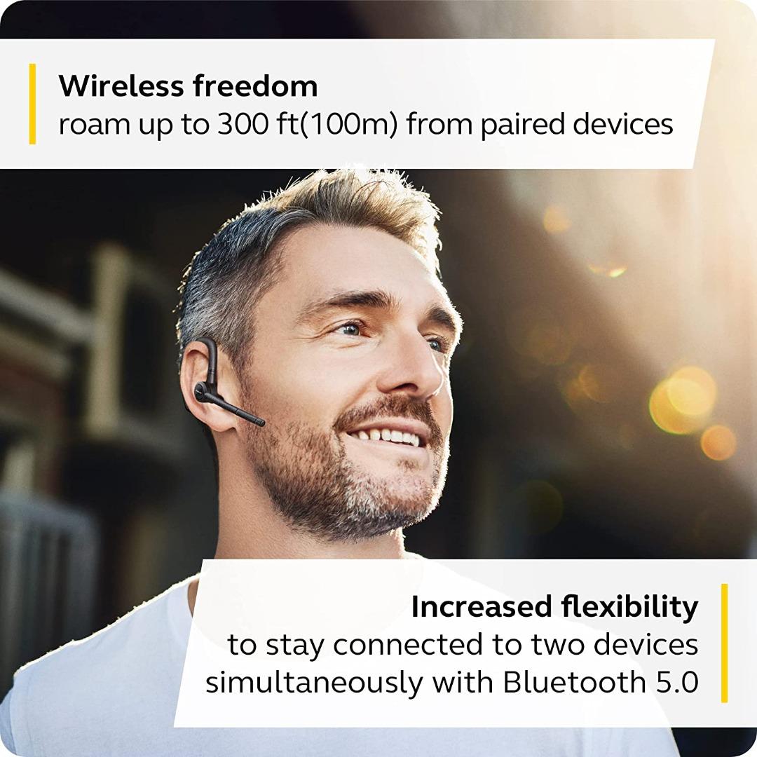 Jabra Talk 65 Mono Bluetooth Headset - Premium Wireless Single Ear Headset  - 2 Built-in Noise Cancelling Microphones, Audio, Headphones & Headsets on  Carousell