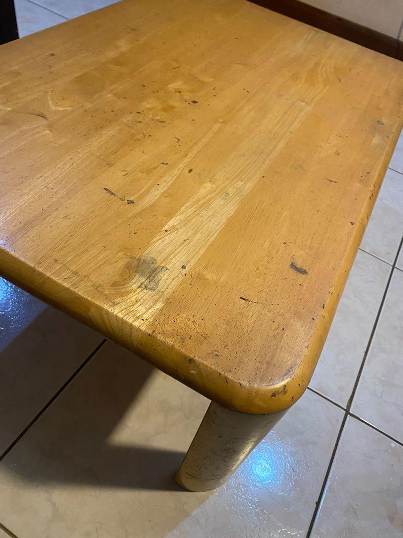 58x86cm Japanese Tatami Tea Table (Category: Tables & Sets) located in Valenzuela. Submitted by blvckcat__ (Listing ID 1178920814, Image 1). Description: We used this table for years of studying kaya may scratches & pen marks na. But it's still cery durable kasi It's originally from Japan! If you want to buy it, it will be delivered to you as it is. Hindi na kakalasin. :((.