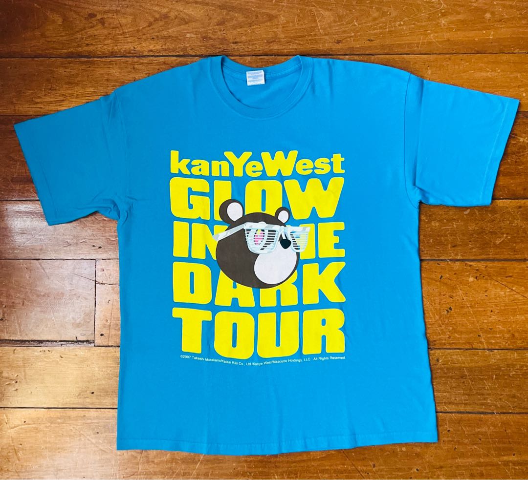Kanye West Takashi Murakami Glow In The Dark Tour T-shirt Size S