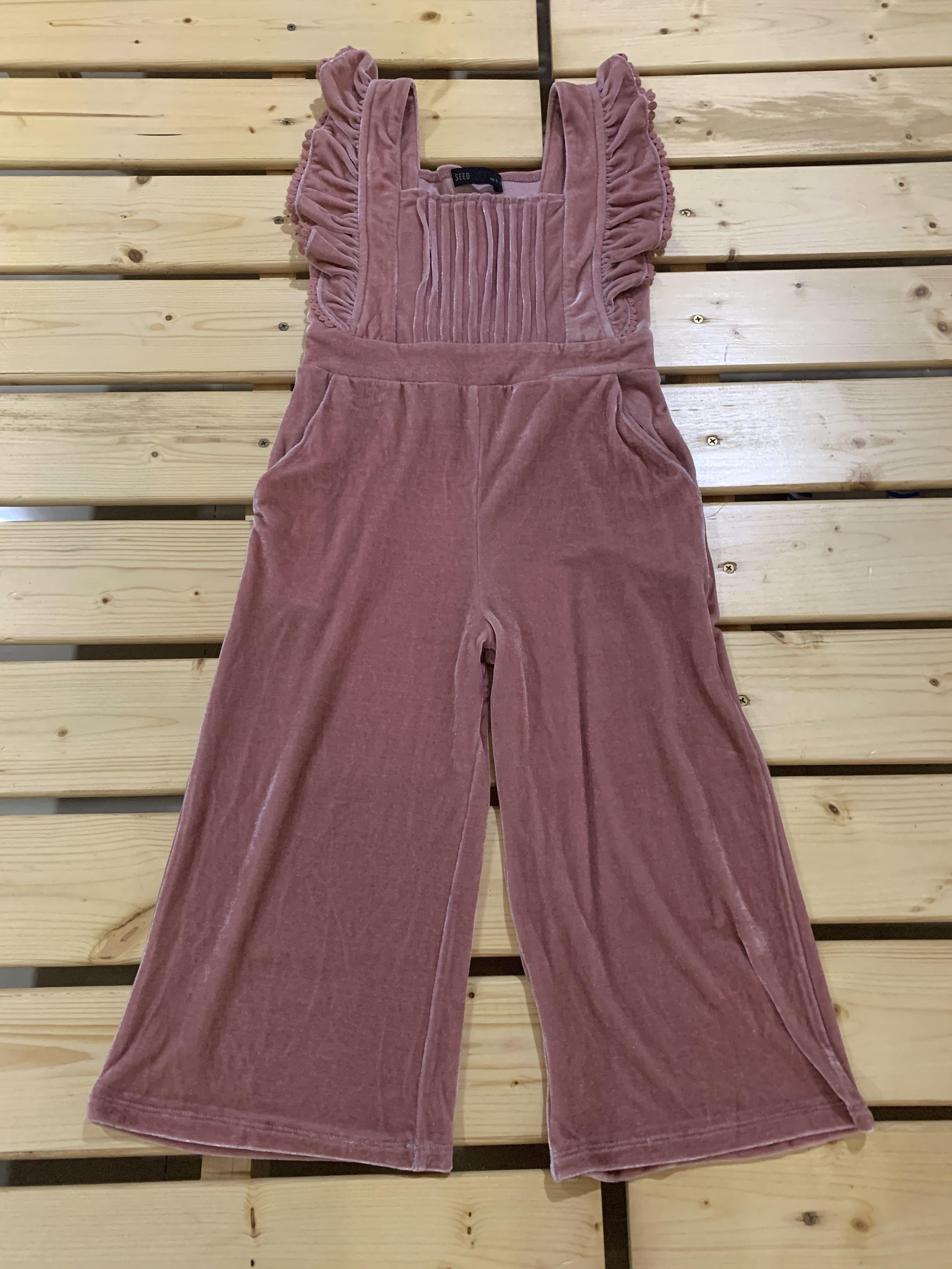 Kids cheap velvet jumpsuit