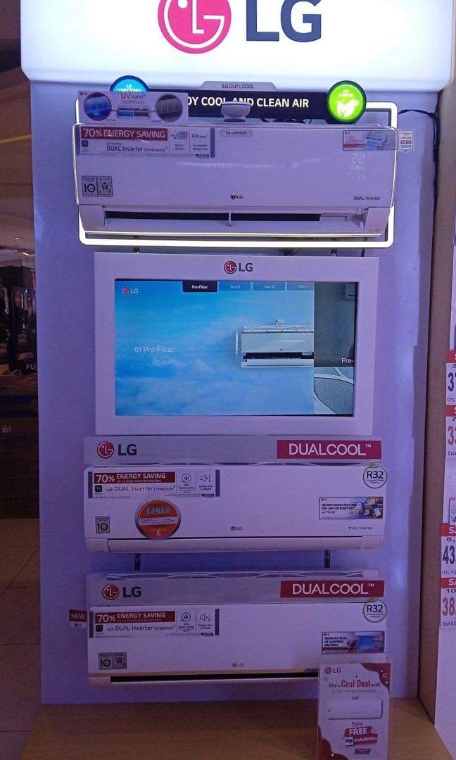 LG SPLIT TYPE INVERTER AIRCON FREE INSTALL (Category: Air Conditioning and Heating) located in Quezon City. Submitted by annys.online (Listing ID 1179026854, Image 1). Description: LG SPLIT TYPE INVERTER AIRCON WITH FREE INSTALL STANDARD INVERTER HSN24ISY Cash: 51,400 HSN18ISY Cash: 43,500 HSN12ISY Cash: 32,500 HSN09ISY Cash: 28,700 PREMIUM HSN30IPC Cash: 91,800 HSN24IPX Cash: 55,300 HSN18IPX Cash: 47,900 HSN12IPX Cash: 35,700 HSN09IPX Cash: 33,5