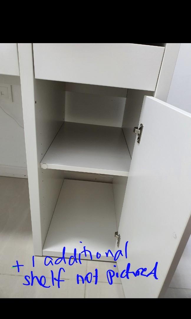 IKEA MICKE DESK WHITE with CABLE MANAGEMENT STORAGE DESK WFH STUDY