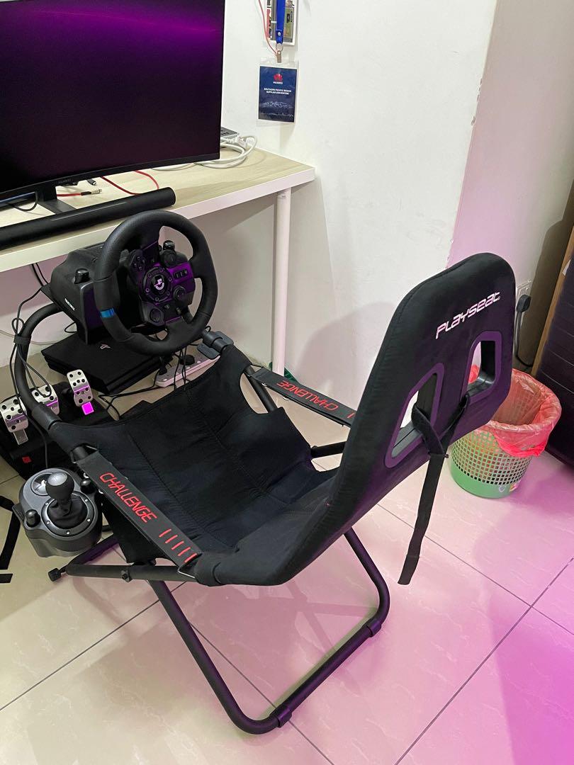 Logitech G923 + Shifters + Playseat, Video Gaming, Gaming Accessories