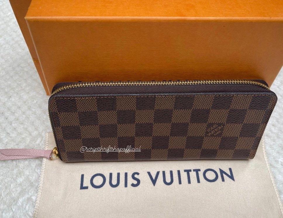 Louis Vuitton Damier Ebene Clemence Wallet Rose Ballerine – DAC