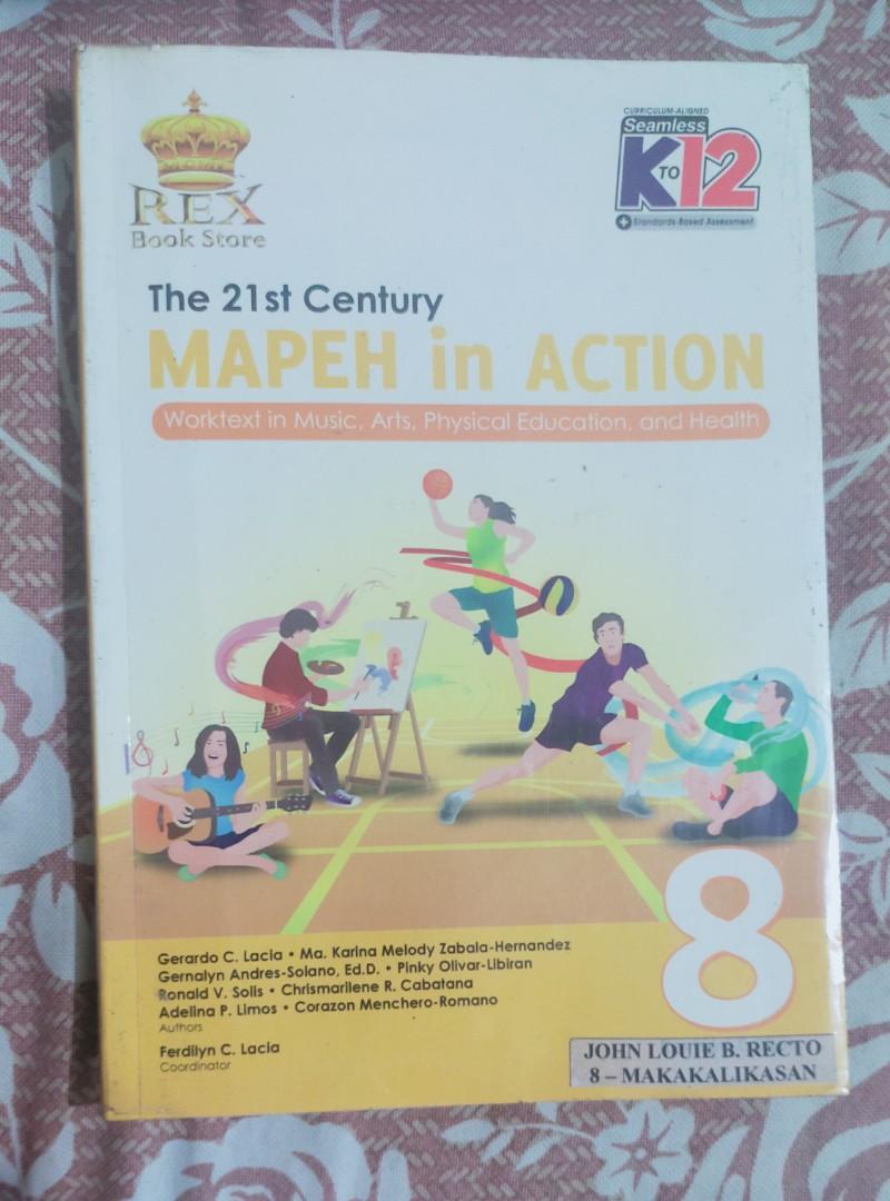 MAPEH IN ACTION 8 (Category: Textbooks) located in Manila. Submitted by rctjhoana (Listing ID 1178987619, Image 1). Description: Used but not abused✨ Used as reference only✨ No Handwritings ✨ Chat me for photos..