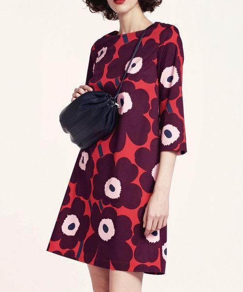 Marimekko Pienni Unikko Red Dress, Women's Fashion, Dresses & Sets, Dresses  on Carousell