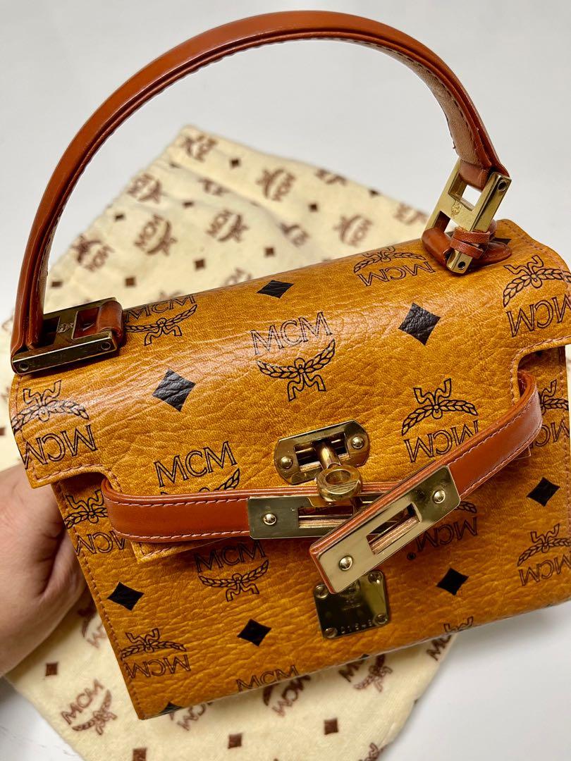 MCM Mini Visetos Kelly Bag - Brown Mini Bags, Handbags - W3046540