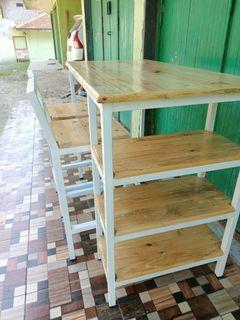 Meja multifungsi kayu besi