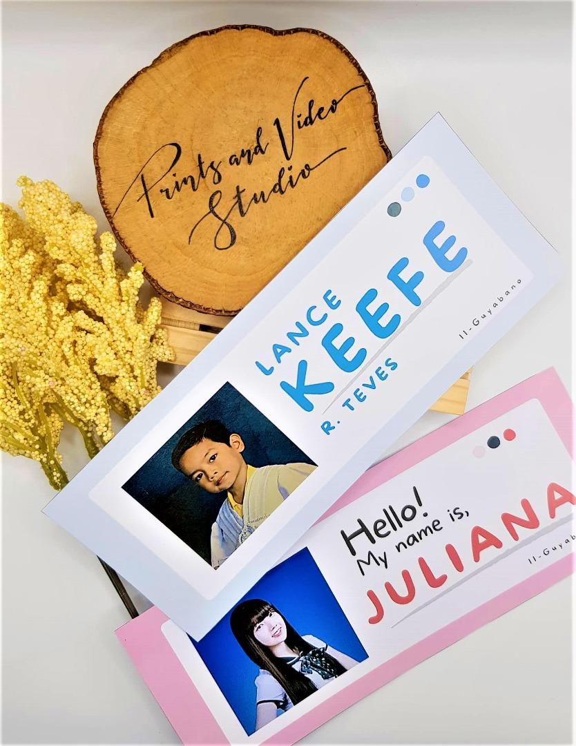Minimalist Name tag with photo., Hobbies & Toys, Stationary & Craft ...