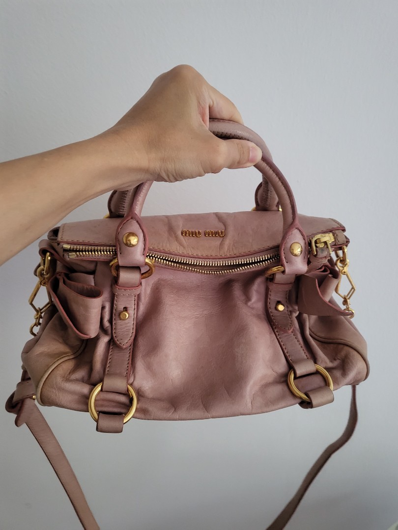 Mini Miu Miu Bow bag review and wear and tear (4 year old bag) includes Mod  Shots 
