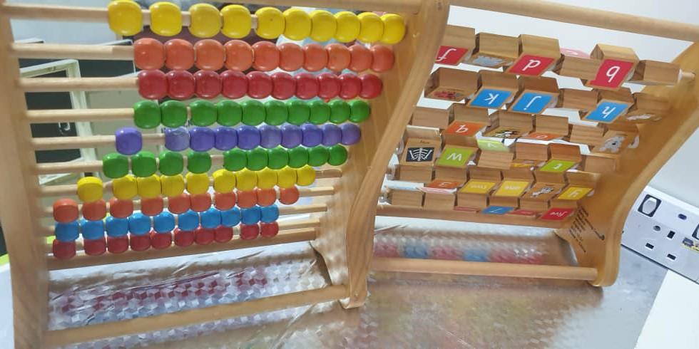 Wooden outlet abacus mothercare