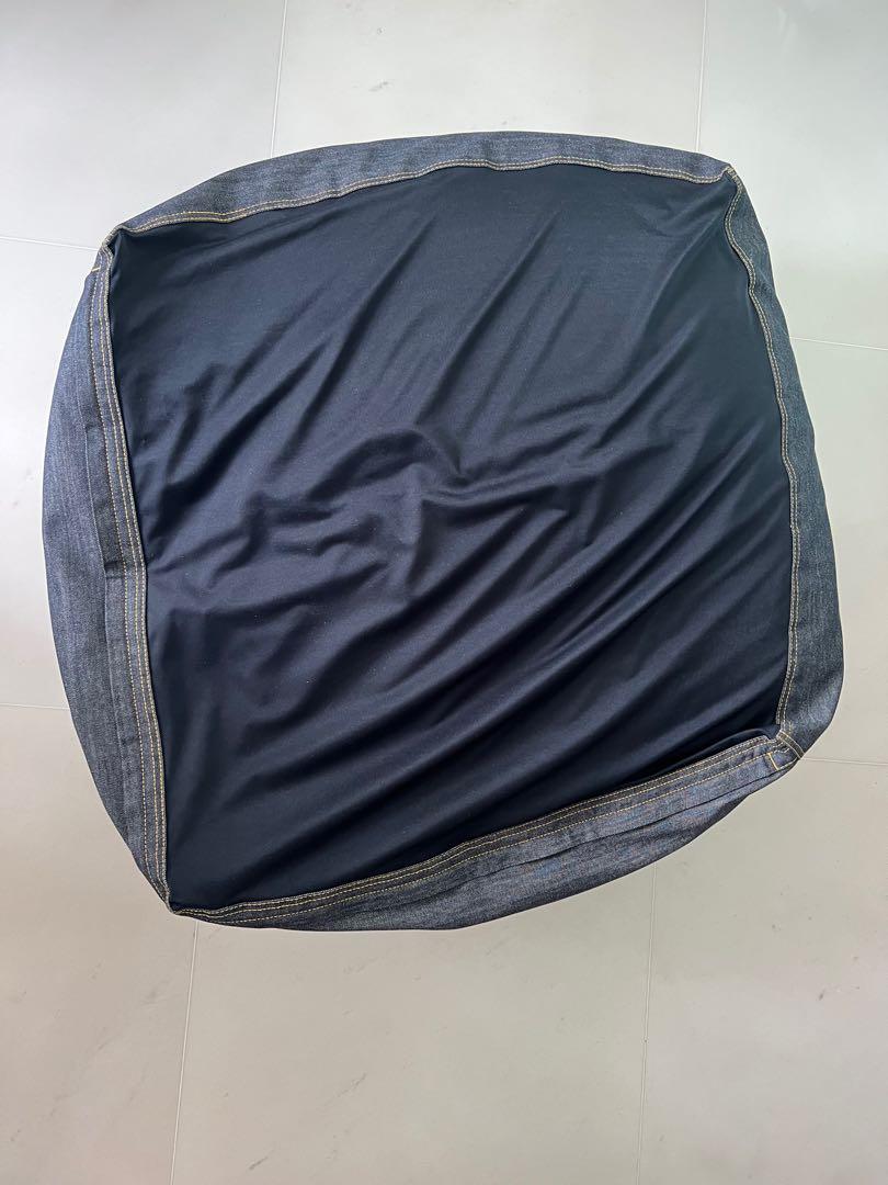 Muji Bean Bag with denim cover, Furniture & Home Living, Furniture