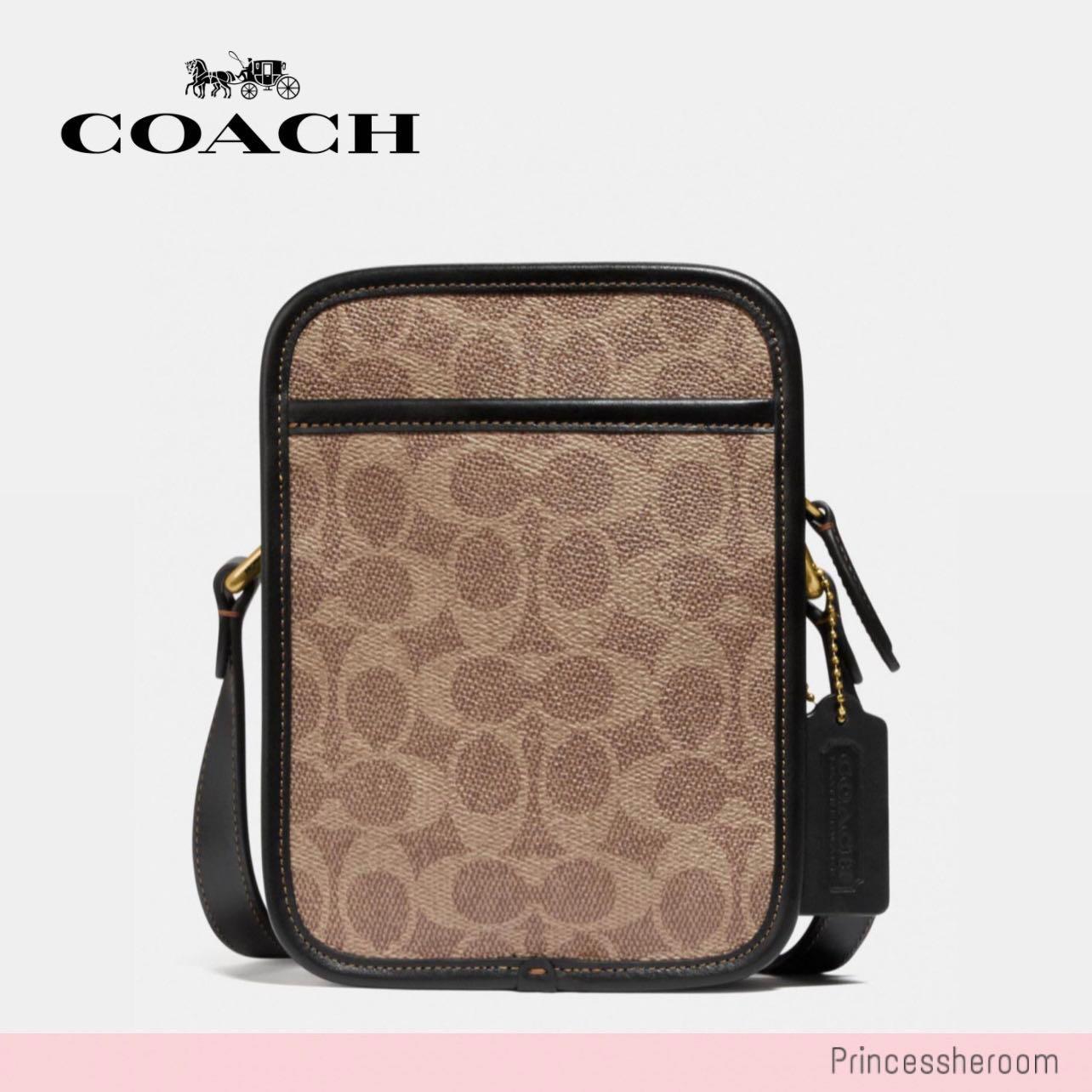 New Original Coach Zip Camera Bag In Signature Canvas with Full Set of