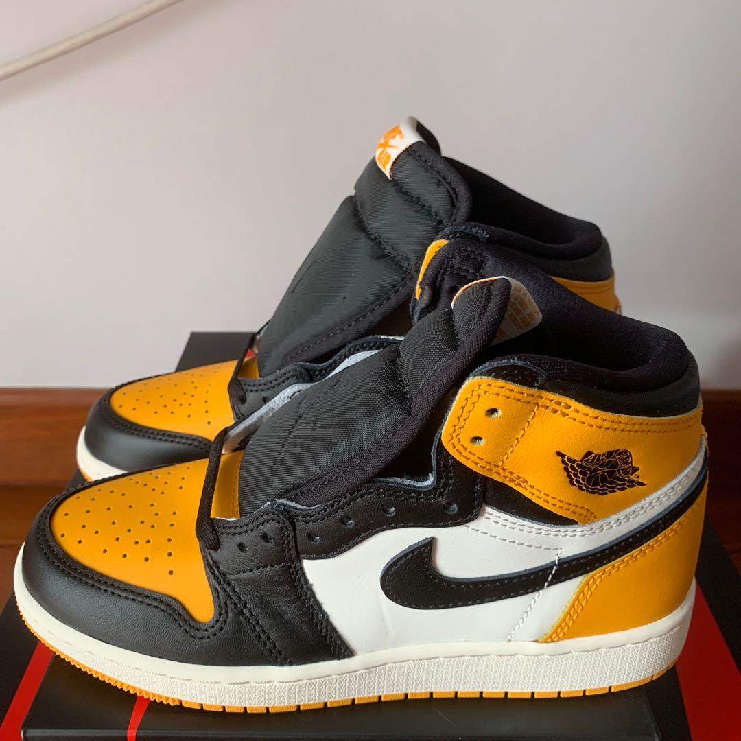 Nike Air Jordan 1 Taxi Yellow Toe Women s Fashion Footwear