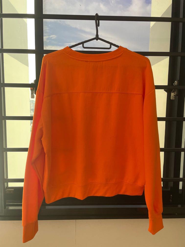 Orange Sweater, Women's Fashion, Tops, Longsleeves on Carousell