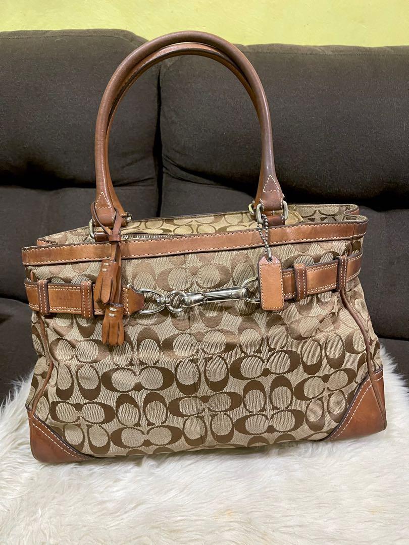 ORIGINAL COACH Hampton Signature Carryall Tote Bag Luxury Bags