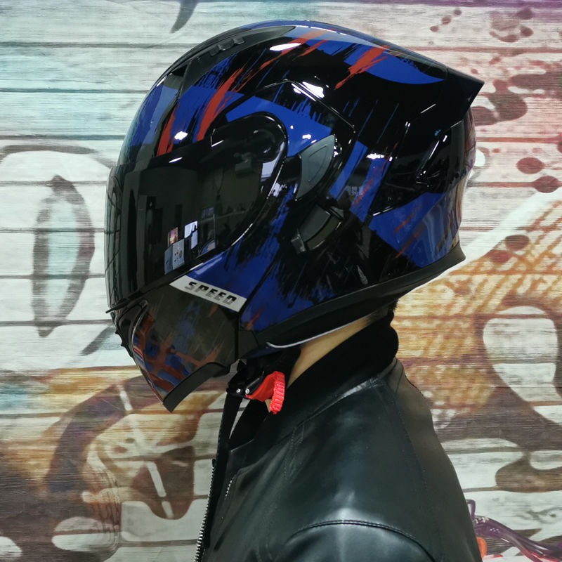 Orz motorcycle helmet men and women uncovered helmet double lens helmet