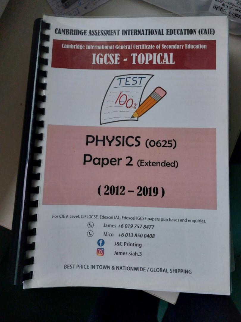 Physics igcse topical questions and answer hobbies toys books