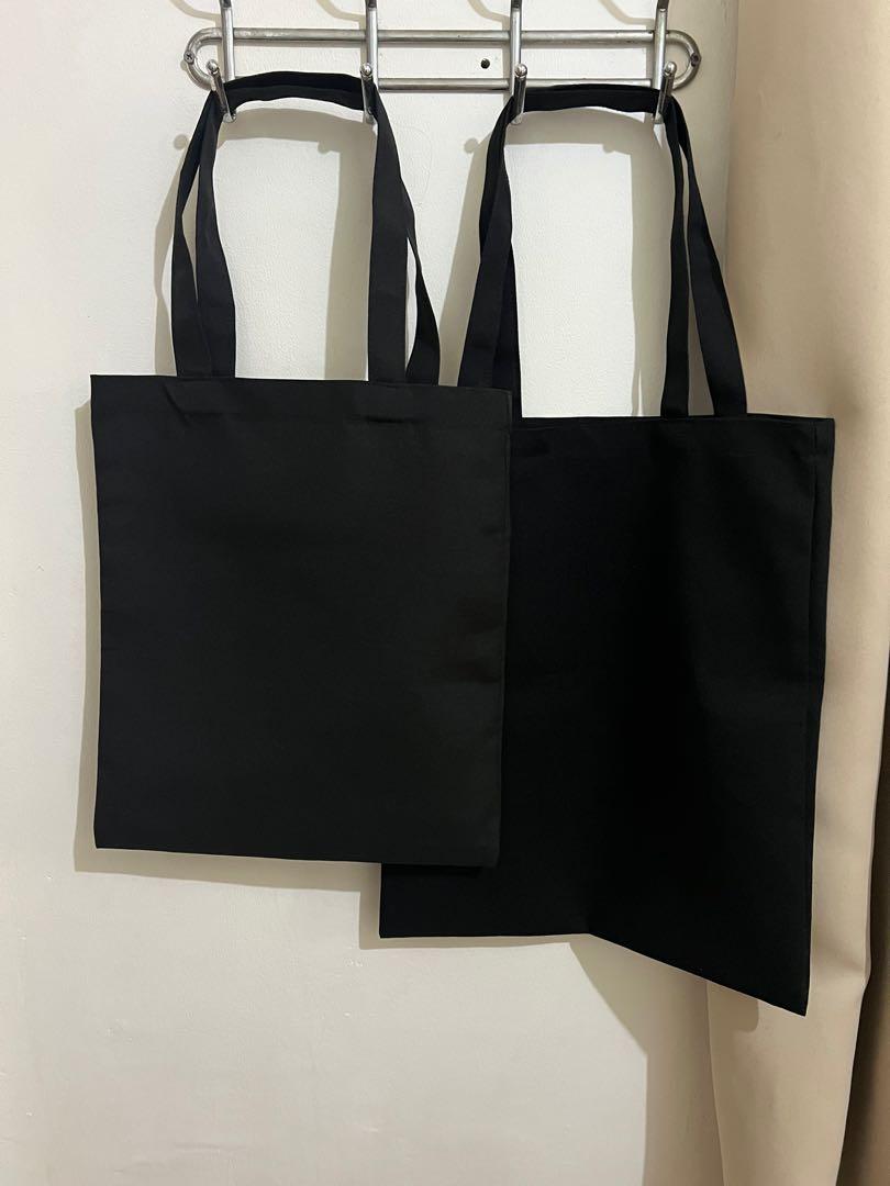 Plain Canvas Flat Tote Bag with Zipper Katsa