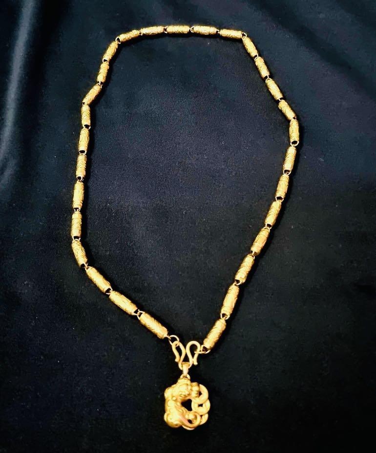 Chinese gold sales necklace 24k