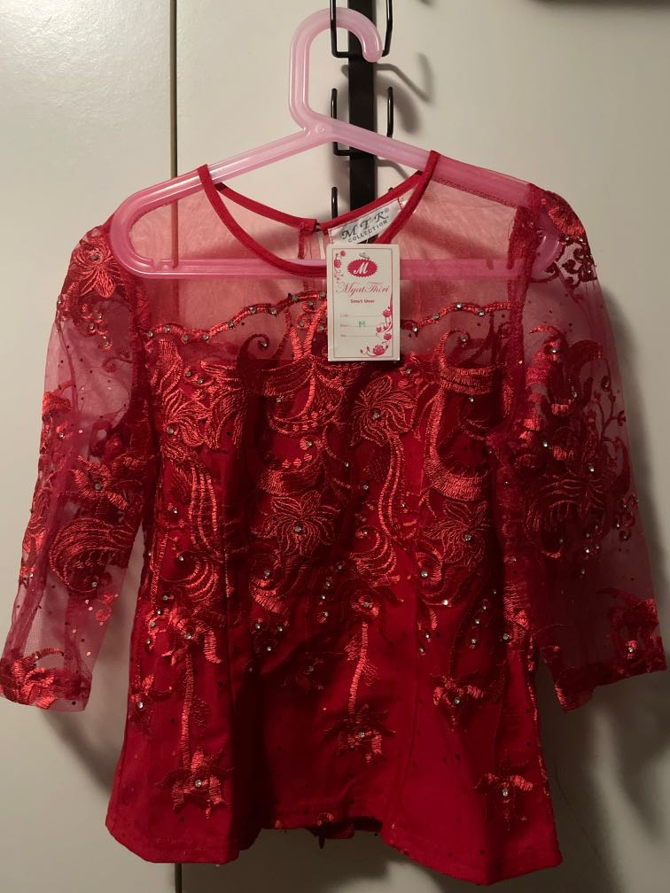 Girl Batik 3 Pc Set-Red