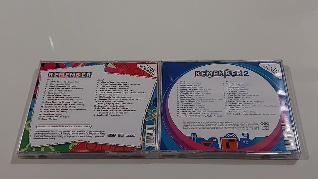 REMEMBER 1 & 2 | LOVE SONGS COMPILATION CD, Hobbies & Toys, Music ...