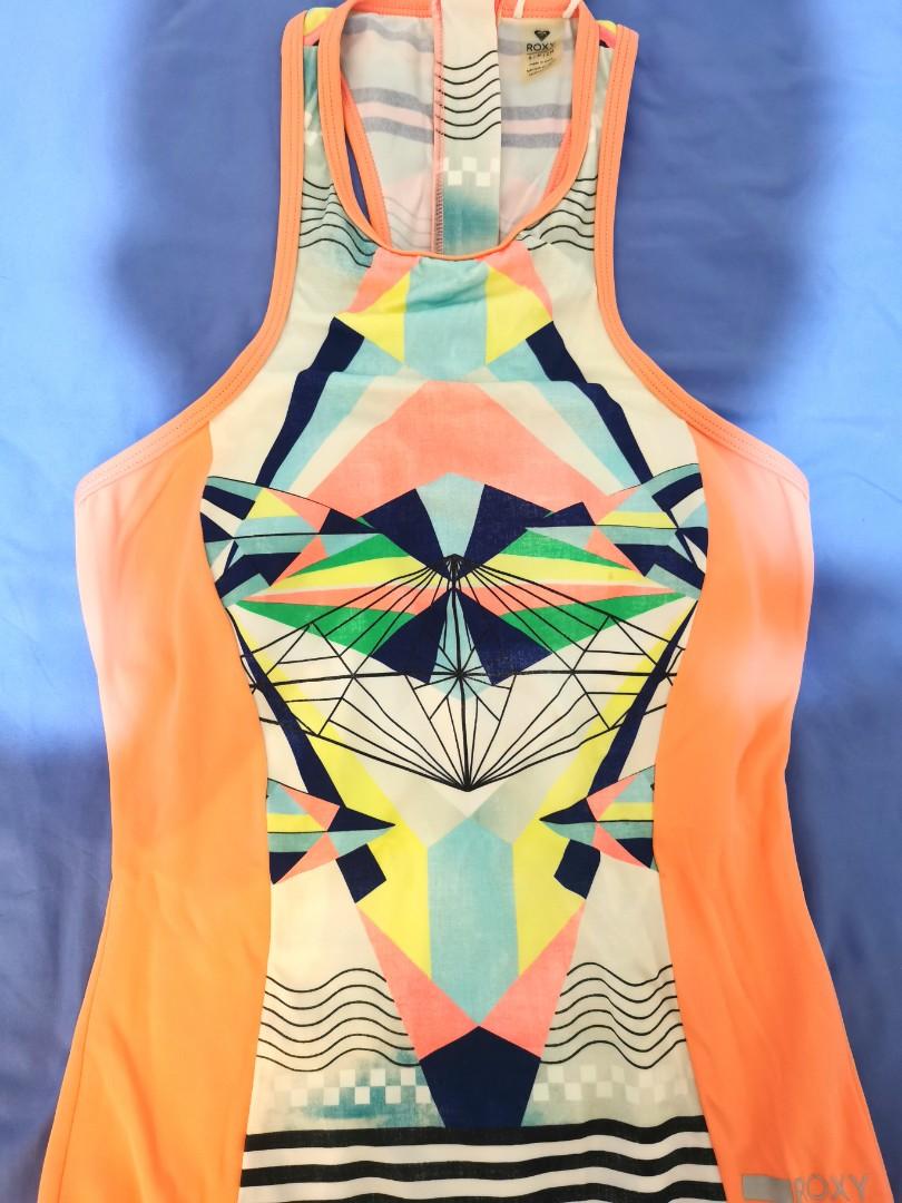 ROXY Quicksilver Back Zip One Piece Swimsuit, Women's Fashion, Swimwear