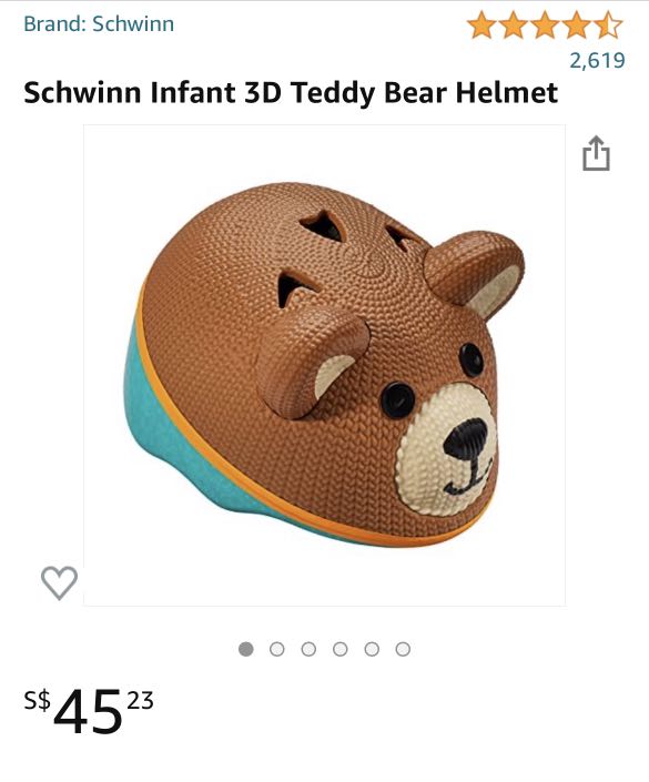Schwinn teddy sale bear helmet