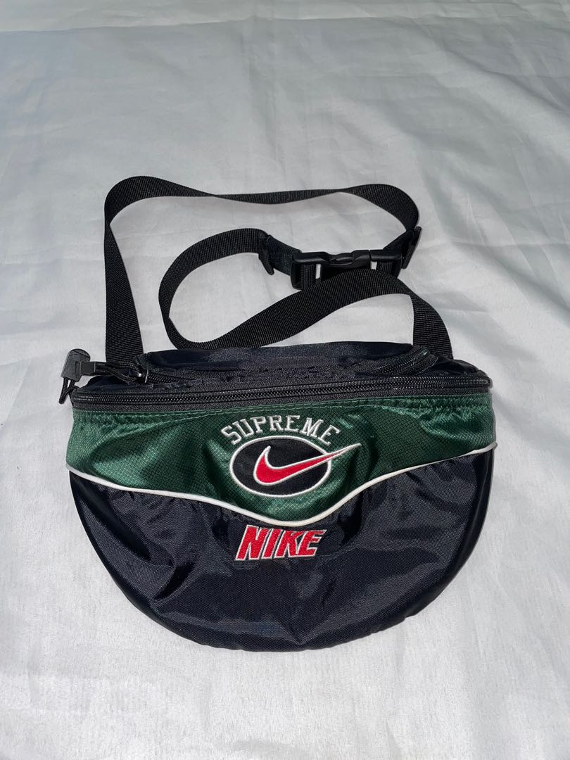 Supreme nike on sale shoulder bag green